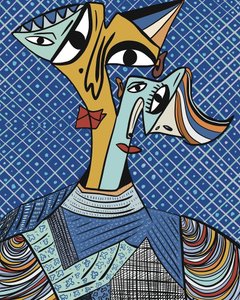 Abstracte kubistische gezichten door GIovanna Gil Alves
