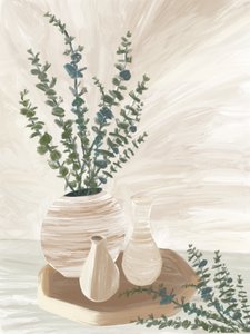 Rustgevend eucalyptusarrangement door GIovanna Gil Alves
