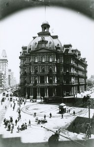 Oude Postkantoor, Broadway en Park Row, New York City, ca. 1900
