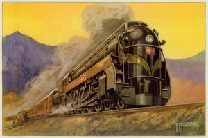 Canadian National Railway, Express Gestroomlijnde Locomotief No 6400, 4-8-4 door G.P. Micklewright