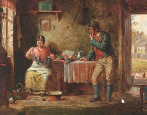 De kantwerkster door G. Dawson