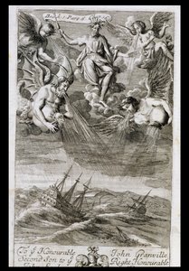 Jupiter werpt een storm op de oceaan, illustratie uit Boek 1 Deel 6 Hoofdstuk 16 van 