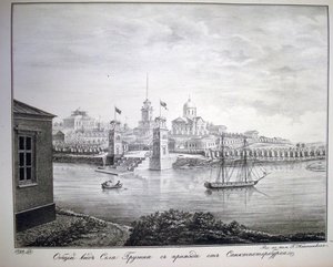 Het landgoed Gruzino, 1821-1822 door G. Kanoshenkin