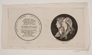 Medaille met portretten van Lodewijk XVI, zijn koningin en zoon door G. N. Angelo