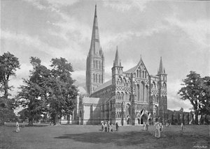 Salisbury Kathedraal: Westelijke Voorzijde, ca. 1896