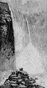 Op de rotsen onder de Amerikaanse watervallen door G. Wyand