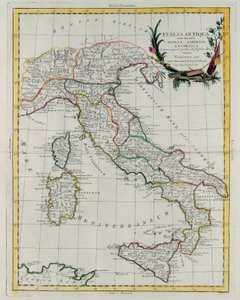 Politieke kaart van Italië, gravure door G. Zuliani uit Volume IV van 