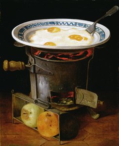Eieren Koken op een Fornuis door Gabriel Germain Joncherie