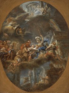 Adel die de Keizerlijke Russische Kinderen aan Minerva aanbiedt, ca. 1795 door Gabriel Francois Doyen
