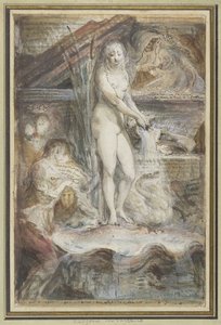 Allegorie op de dood van Voltaire door Gabriel Jacques de Saint Aubin