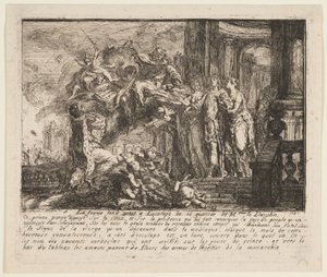 Allegorie op het herstel van de Dauphin door Gabriel Jacques de Saint Aubin