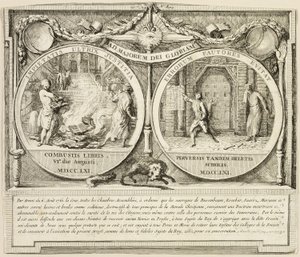Verdrijving van de jezuïeten door Gabriel Jacques de Saint Aubin
