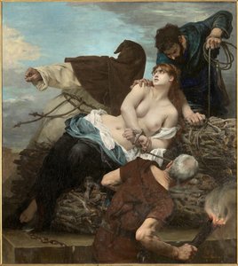 Scène van de Inquisitie in Spanje door Gabriel Joseph Marie Augustin Ferrier