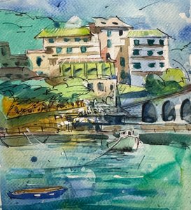 Capri Studie, 2024 (aquarel op papier)