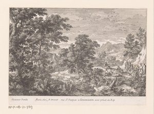 Landschap met Christus sprekend tot discipelen (Landschappen met Bijbelse voorstellingen) door Gabriel Perelle