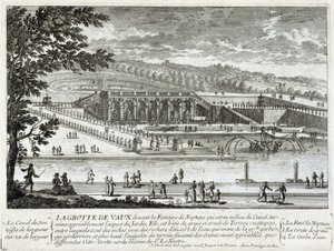 Zicht op de grot van Vaux Le Visomte (Vaux-Le-Vicomte) - door Perelle, eind 17e eeuw