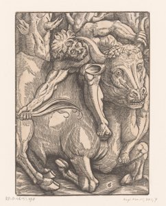 Hercules worstelt met Acheloüs door Gabriel Salmon