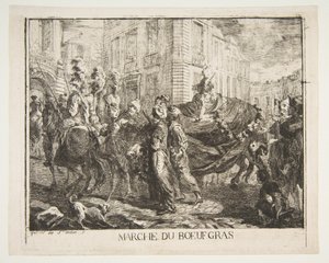 Markt van het Vetgemeste Rund door Gabriel de Saint Aubin