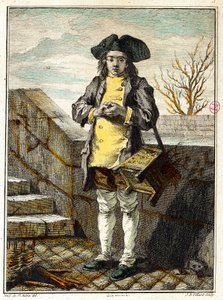 Oude beroepen: de schoenpoetser door Gabriel de Saint Aubin