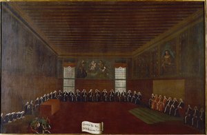 Uitzicht op de kamer van de Criminele Quarantaine, Hooggerechtshof of Raad van de Veertig