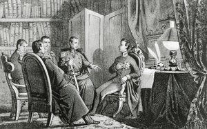 Prins Charles Albert van Carignano (1798-1849) belooft zijn steun aan liberale samenzweerders, 6 maart door Gabriele Castagnola