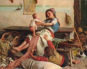 Broederlijke genegenheid, ca. 1900 door Gaetano Chierici