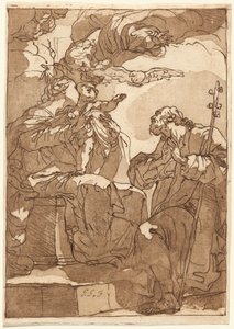 De Heilige Familie met God de Vader door Gaetano Gandolfi