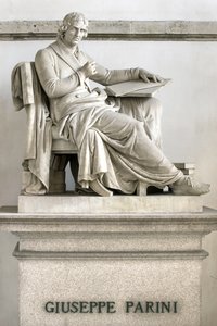 Standbeeld van Giuseppe Parini, 1838 door Gaetano Matteo Monti
