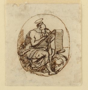 Sint Marcus Schrijvend door Gaetano Monti