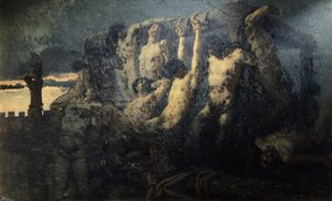 Gijzelaars van Crema, door Gaetano Previati (1852-1920) door Gaetano Previati