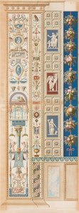 Pilaster Loggia I (versiering, rustend op een masker)