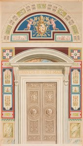Deur, omlijsting en lunet van Loggia XIII