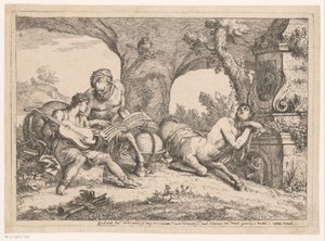 Achilles onderwezen door Chiron