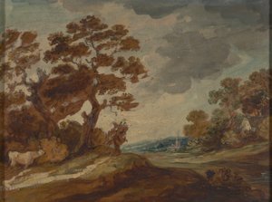 Landschap: Koe in de Linker Voorgrond door Gainsborough Dupont