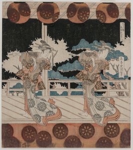 De Dans in Furuichi voor de Hisagataya Groep door Gakutei Harunobu