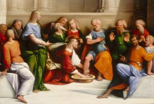 Christus Wast de Voeten van de Discipelen door Garofalo