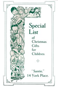Speciale lijst van kerstcadeaus voor kinderen, 1917