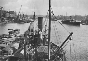 Het dok van Londen, 1919
