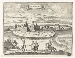 Gezicht op Levice door Gaspar Bouttats