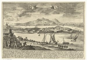Gezicht op Schenkenschans door Gaspar Bouttats