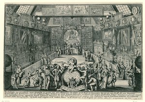 De loterij van Henricus van Soest in Antwerpen, 1695 door Gaspar Bouttats