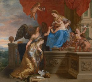 Die Krönung der heiligen Rosalia door Gaspar De Crayer