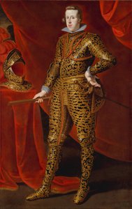 Filips IV (1605-1665) in Paradeharnas door Gaspar De Crayer