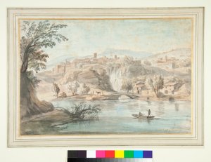 Landschap bij Tivoli door Gaspar van Wittel