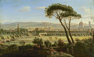 Een uitzicht op Florence vanaf de Bologna Weg