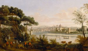 Uitzicht op Florence door Gaspar van Wittel