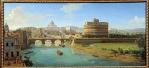 Uitzicht op het Kasteel van Sint Angelo in Rome