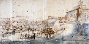 Villa Medici in Rome door Gaspar van Wittel