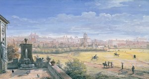 Zicht op Rome, 1665