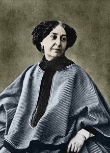 George Sand (Aurore Dupin, Barones Dudevant) (1804-1876), Franse schrijfster, gefotografeerd door Nadar rond 1865. door Gaspard Felix Tournachon Nadar